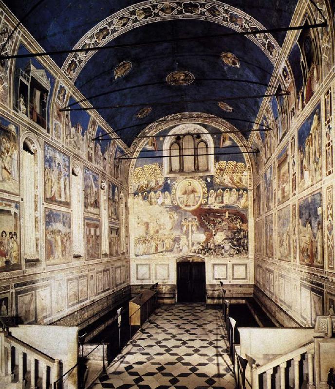 GIOTTO di Bondone The Chapel viewed towards the entrance sdg Sweden oil painting art